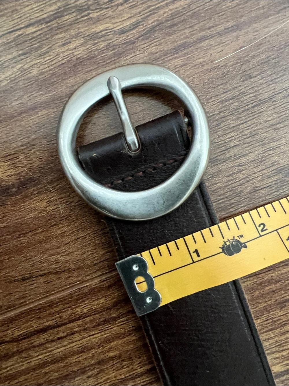 Rustic brown leather belt - Picture 6 of 6